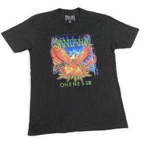 Santana Oneness Tour 2024 Black Graphic Tee T-Shirt